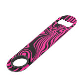 Aangepaste kleuren Art Waves Bar Key Speed Flessenopener (Achterkant Gekanteld)
