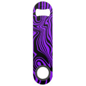 Aangepaste kleuren Art Waves Bar Key Speed Flessenopener (Voorkant)