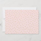 Aangepaste kleuren-Baby springen met gouden confet Kaart (Achterkant)