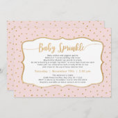 Aangepaste kleuren-Baby springen met gouden confet Kaart (Voorkant / Achterkant)