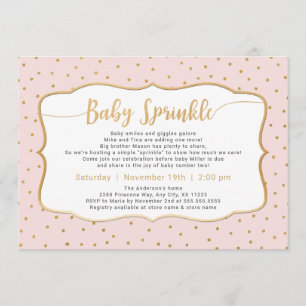 Aangepaste kleuren-Baby springen met gouden confet Kaart