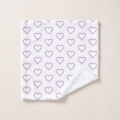 Aangepaste kleuren Badhanddoeken met harten Bad Handdoek (Wasdoekje)