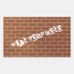 Aangepaste kleuren Brick Wall Sticker