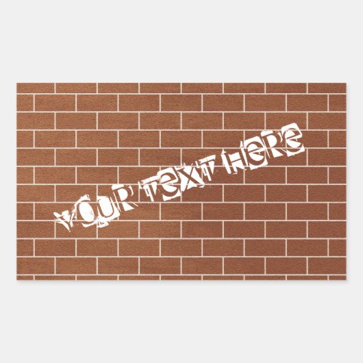 Aangepaste kleuren Brick Wall Sticker (Voorkant)
