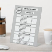 Aangepaste kleuren Business Logo prijslijst Reclamebord Met Voetstuk (Insitu)