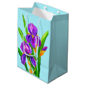 Aangepaste kleuren Cadeaubalken - Flowers Medium Cadeauzakje (Achterkant Gekanteld)