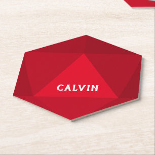 Aangepaste kleuren D20-desktop met aangepaste teks Kartonnen Onderzetters