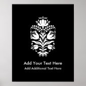 Aangepaste kleuren-Damask Tulip  Poster (Voorkant)