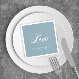 Aangepaste kleuren Elegant Cursive Love Wedding Na Servet