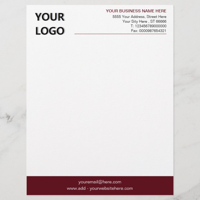 Aangepaste kleuren elegant design briefhoofd met L (Voorkant)