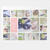 Aangepaste kleuren elegant script dhr. & Mrs. Phot Fleece Deken (Voorkant (Horizontaal))