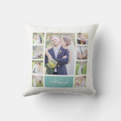 Aangepaste kleuren elegant script dhr. & Mrs. Phot Kussen (Achterkant)