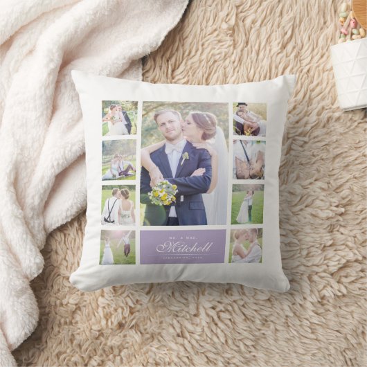 Aangepaste kleuren elegant script dhr. & Mrs. Phot Kussen (Deken)