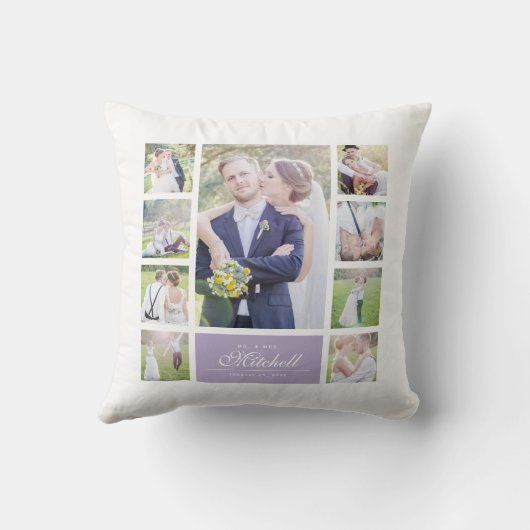 Aangepaste kleuren elegant script dhr. & Mrs. Phot Kussen (Achterkant)