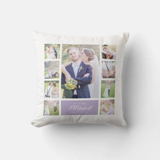 Aangepaste kleuren elegant script dhr. & Mrs. Phot Kussen (Voorkant)