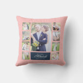 Aangepaste kleuren elegant script dhr. & Mrs. Phot Kussen (Achterkant)