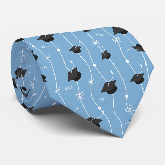 Aangepaste kleuren- en jaarscollectuur en lint stropdas (Opgerold)