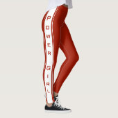 Aangepaste kleuren en tekst Leggings Power Girl - (Rechts)
