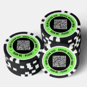 Aangepaste kleuren en tekst QR-code pokerfiches vo Poker Chips (Opstapeling)