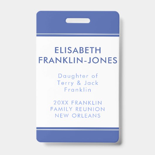 Aangepaste kleuren en teksten voor gezinsherenigin badge (Front)