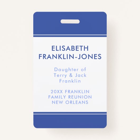 Aangepaste kleuren en teksten voor gezinsherenigin badge (Voorkant)