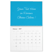 Aangepaste kleuren en tekstnaam Uw agenda Kalender (Feb 2027)