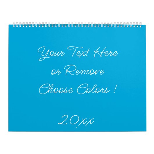 Aangepaste kleuren en tekstnaam Uw agenda Kalender (Hoes)