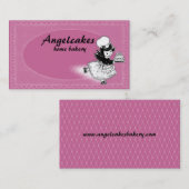 Aangepaste kleuren-engelcake bakkerij-biz-kaart visitekaartje (Voorkant / Achterkant)