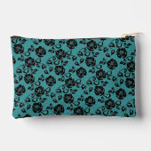 Aangepaste kleuren Faux Black Lace Fishnet Turquoi Etui (Achterkant)