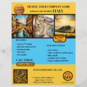 Aangepaste Kleuren Foto Reis Sjabloon Flyer (Voorkant)