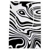 Aangepaste kleuren Gift Bag Abstracte Waves Black Medium Cadeauzakje (Achterkant)