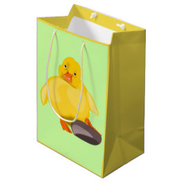 Aangepaste kleuren Gift Bag Geel Ducking Medium Cadeauzakje