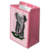 Aangepaste kleuren Gift Bag Little Elephant Medium Cadeauzakje (Achterkant Gekanteld)