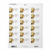 Aangepaste kleuren Golden Retriever Etiket (Full Sheet)
