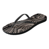 Aangepaste kleuren golven kunst flip flops - Bruin (Schuin)