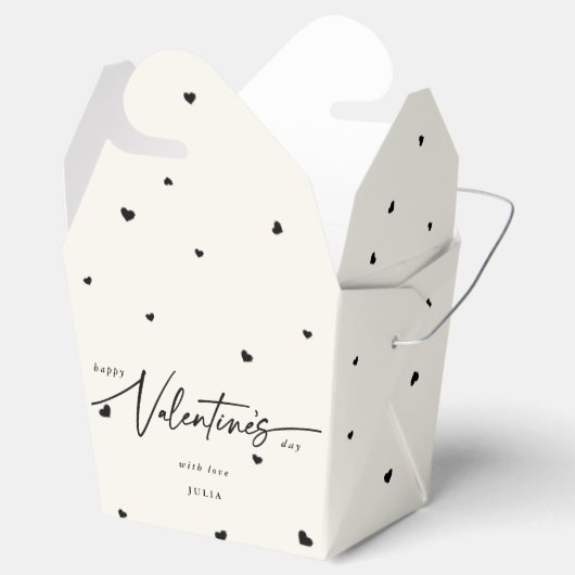 Aangepaste kleuren Happy Valentijnsdag + hart Bedankdoosjes (Geopend)