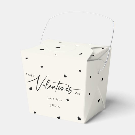 Aangepaste kleuren Happy Valentijnsdag + hart Bedankdoosjes (Voorkant Zijde)