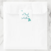 Aangepaste kleuren Hawaii lokale auteur Vierkante Sticker (Tas)