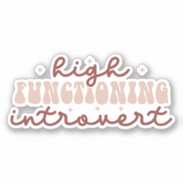 AANGEPASTE KLEUREN Hoog functionerend Introvert Sticker