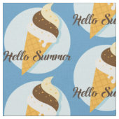 Aangepaste kleuren-Ice Cream Hallo fabric Stof (Close Up)