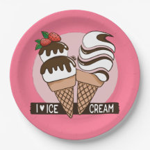 Aangepaste kleuren-Ice Cream Lover-borden