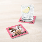 Aangepaste kleuren-Ice Cream Lover-onderzetters Kartonnen Onderzetters (Insitu)