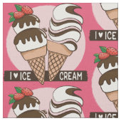 Aangepaste kleuren-Ice Cream Lover-structuur Stof (Close Up)
