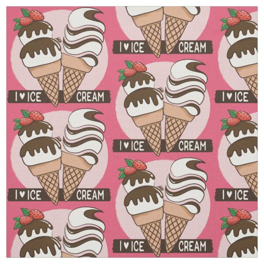 Aangepaste kleuren-Ice Cream Lover-structuur Stof (Swatch)