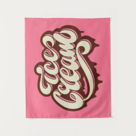 Aangepaste kleuren-Ice Cream tapestry Wandkleed