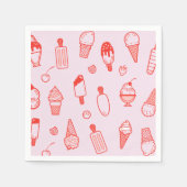 Aangepaste kleuren-ijs maken afdrukken servetten (Voorkant)