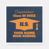 Aangepaste kleuren-inlegluiers van de High School  Servet (Voorkant)