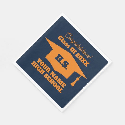 Aangepaste kleuren-inlegluiers van de High School  Servet (Hoek)