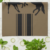 Aangepaste kleuren keukenhanddoek - zwarte haarpaa (Gevouwen)