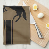 Aangepaste kleuren keukenhanddoek - zwarte haarpaa (Quarter Fold)